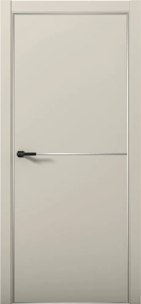Межкомнатная дверь ESTETICA 02 Силк грей Анодированная кромка AL (Brandoors)