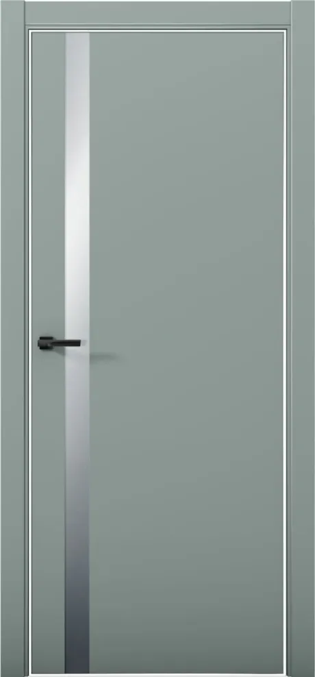 Межкомнатная дверь со стеклом ESTETICA 07 Deep Green Кромка AL White (Brandoors)