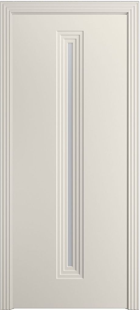 Межкомнатная дверь со стеклом Каролина-4 Бежевый Эмаль (Бипи Дорс)