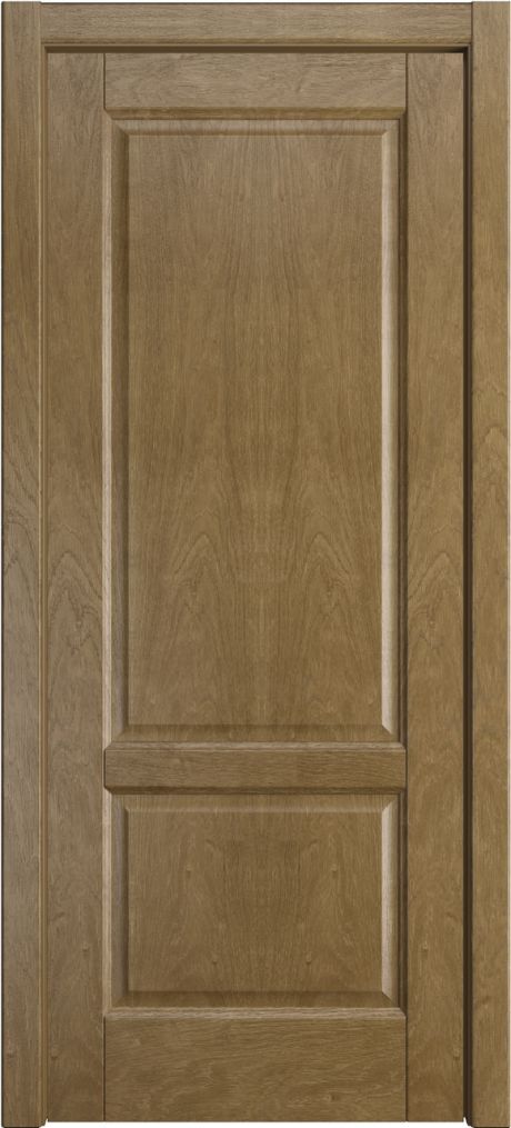 Глухая межкомнатная дверь Ровена Дуб янтарь Шпон (Мильяна)