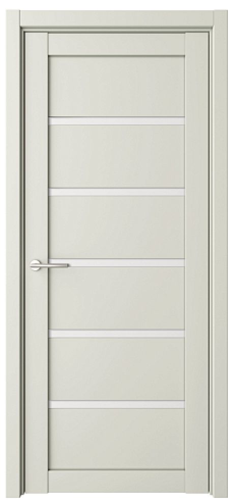 Межкомнатная дверь со стеклом Вена Платина Vinyl Стекло белое (ALBERO)