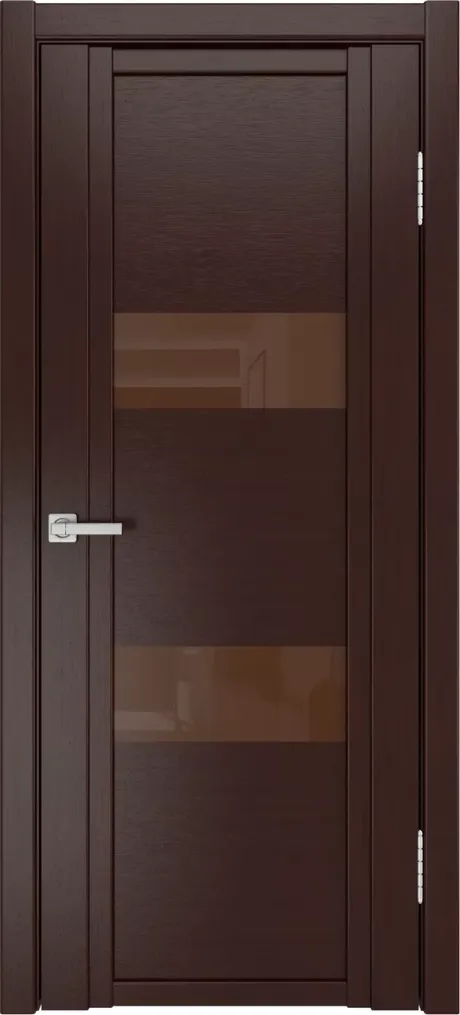 Межкомнатная дверь со стеклом QDO N Итальянский орех Шпон (Мильяна)