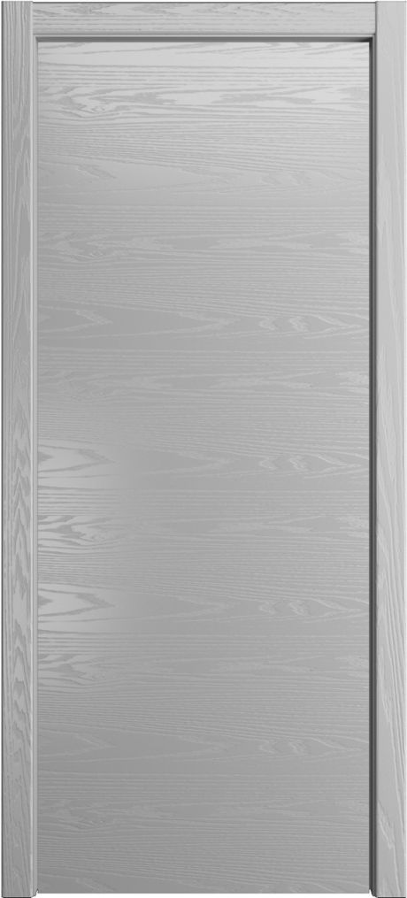 Межкомнатная дверь ID-гладкое Светло серая Шпон (Мильяна)