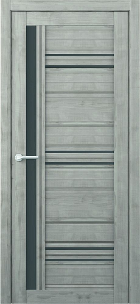 Межкомнатная дверь со стеклом Невада Графит Soft Touch Стекло графитовое (ALBERO)