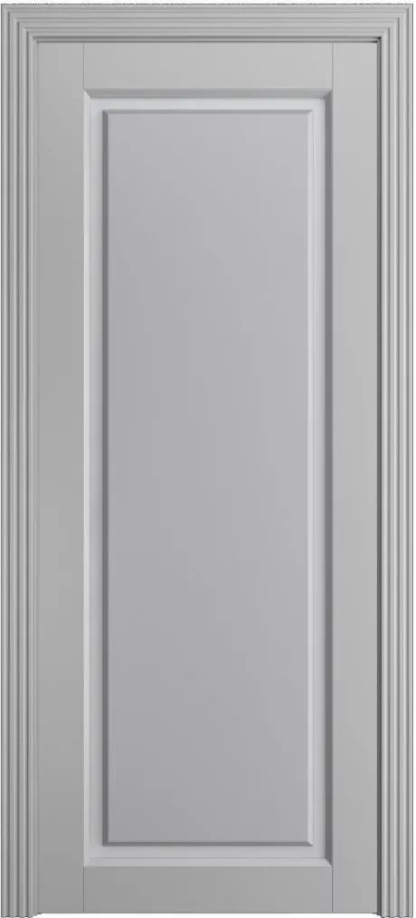 Межкомнатная дверь со стеклом Мадрид-1 Светло серая Эмаль (Мильяна)