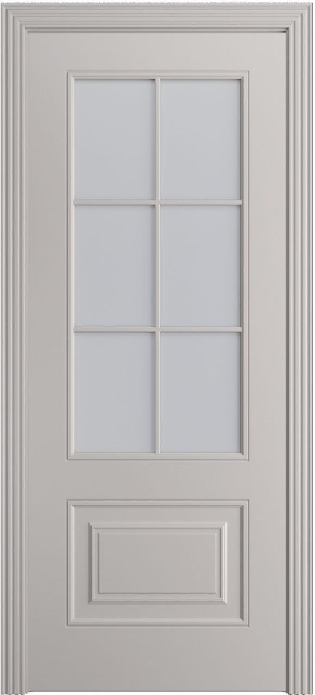 Межкомнатная дверь со стеклом Версаль-1Ф Loft (6) Агат Эмаль (Мильяна)