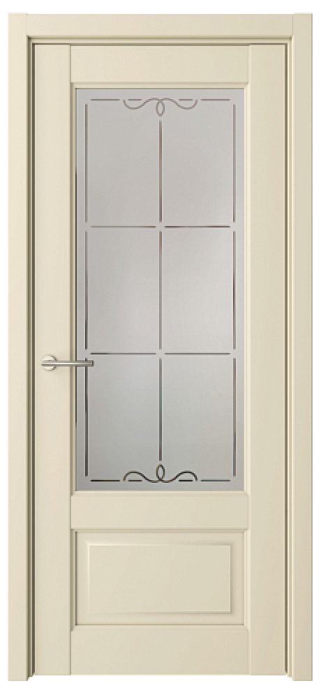 Межкомнатная дверь Эрмитаж-1 Сэнд Vinyl Мателюкс с алмазной гравировкой "Галерея" (ALBERO)