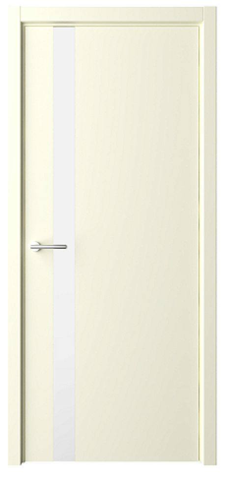 Межкомнатная дверь со стеклом ПО Геометрия-5 Латте Эмаль Стекло белое (ALBERO)