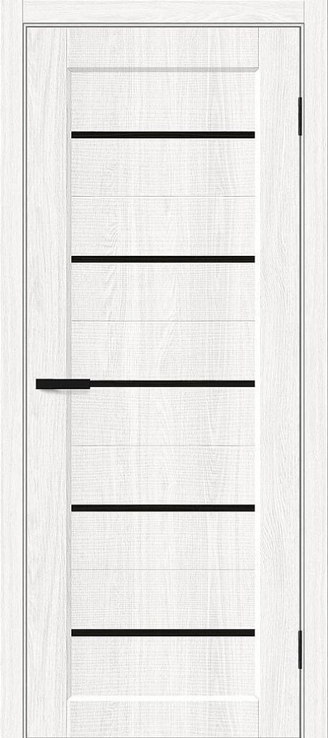 Межкомнатная дверь глухая Мода-22 Black Line White Dreamline (BRAVO)