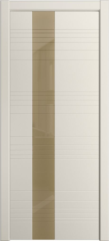 Межкомнатная дверь со стеклом ID-HL Бежевый Эмаль (Мильяна)