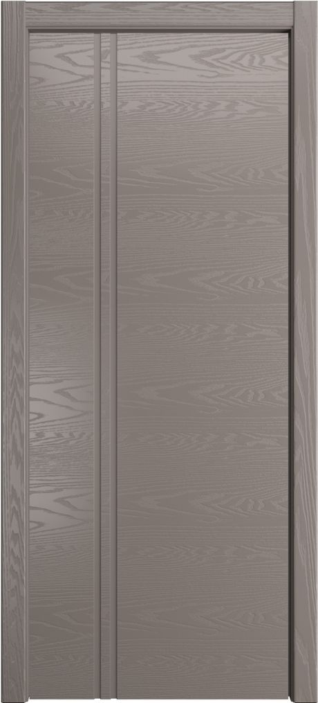 Глухая межкомнатная дверь ID-II Темно-серый Шпон (Мильяна)