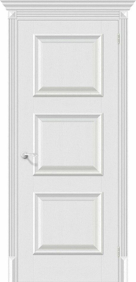 Межкомнатная дверь глухая Классико-16 Virgin (ĒLPORTA)