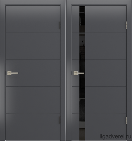 Межкомнатная дверь Barocco Графит Эмаль (Лига дверей)