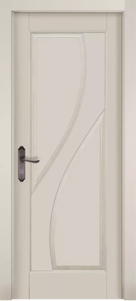 Глухая межкомнатная дверь Даяна Слоновая кость Массив ольхи (ОКА)