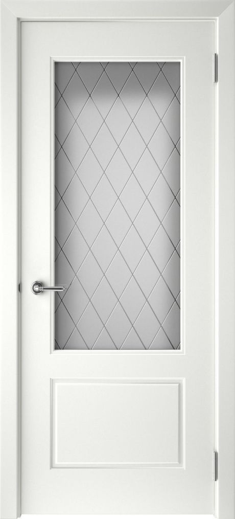 Межкомнатная дверь со стеклом Блейд Белый Эмаль (Шейл Дорс)