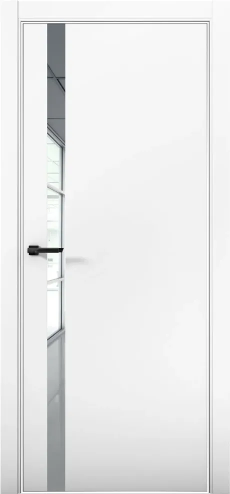 Межкомнатная дверь с зеркалом ESTETICA 07 Аляска Кромка AL White (Brandoors)