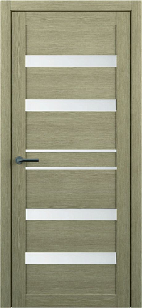 Межкомнатная дверь со стеклом Тренд-12 Лиственница латте Eco Tex Стекло белое (ALBERO)