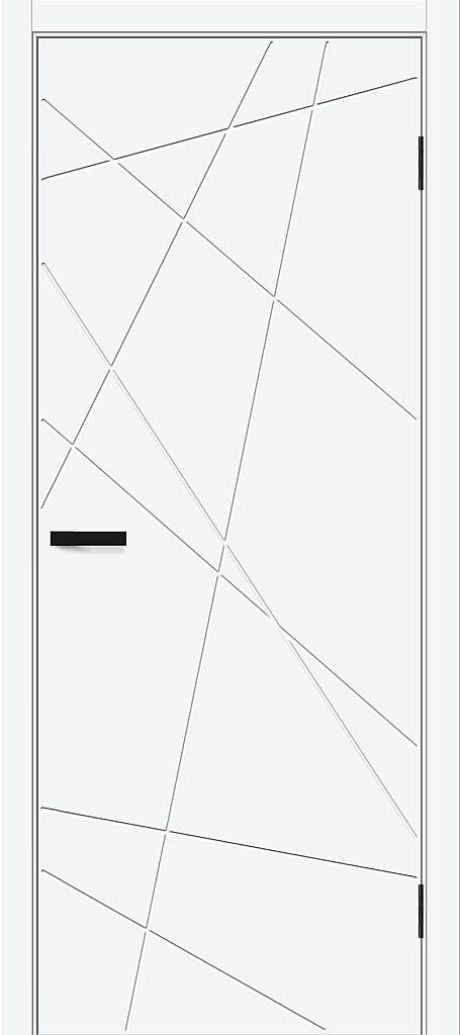 Межкомнатная дверь глухая Граффити-5.Д.П White Silk (BRAVO)