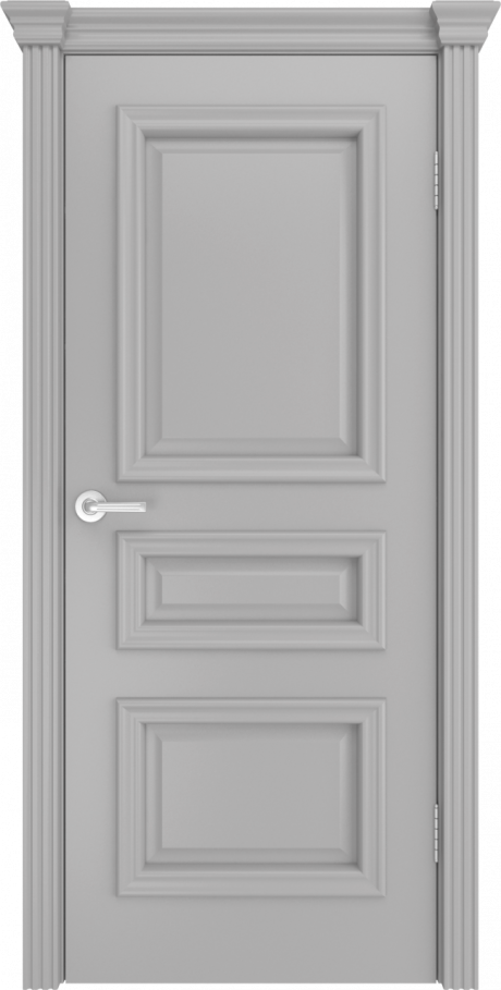 Глухая межкомнатная дверь Бристоль Сити Светло серая Эмаль (Мильяна)