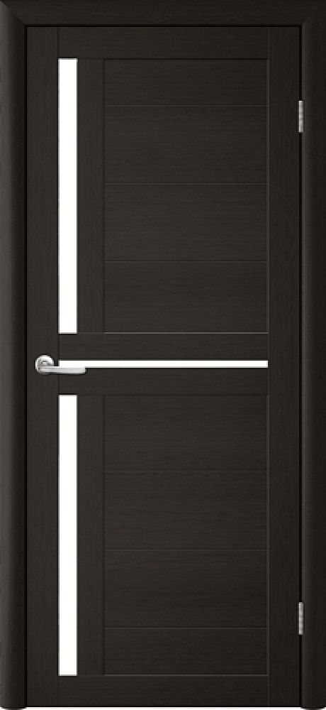 Межкомнатная дверь со стеклом Тренд Т-5 Лиственница темная Eco Tex Стекло белое (ALBERO)