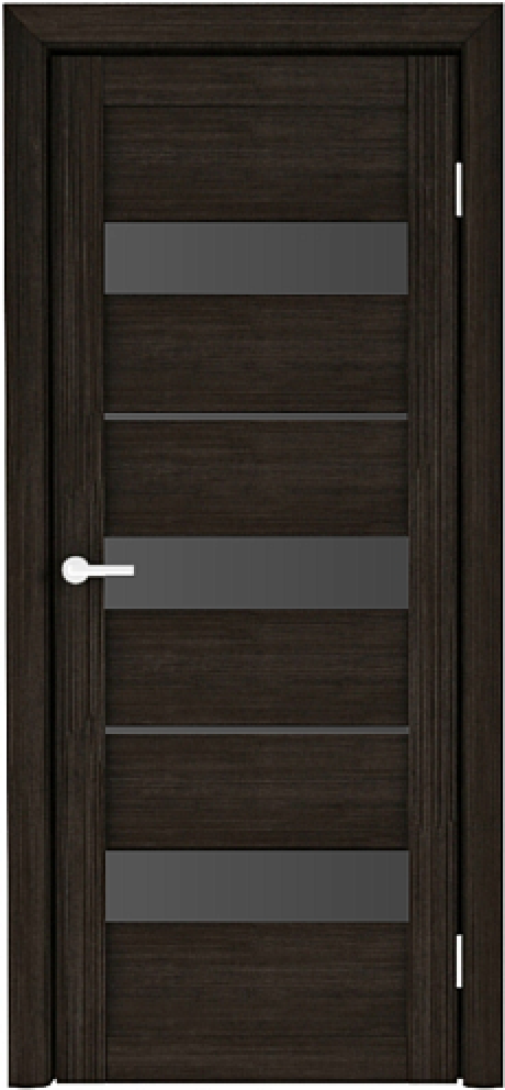 Межкомнатная дверь со стеклом Тренд Т-7 Лиственница темная Eco Tex Стекло графитовое (ALBERO)