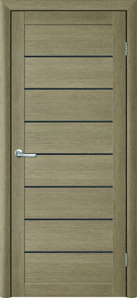 Межкомнатная дверь со стеклом Тренд Т-1 Лиственница латте Eco Tex Стекло графитовое (ALBERO)