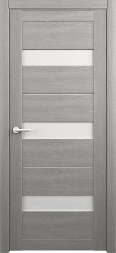 Межкомнатная дверь со стеклом Прага Пепельный дуб Art-Vinyl Стекло белое (ALBERO)