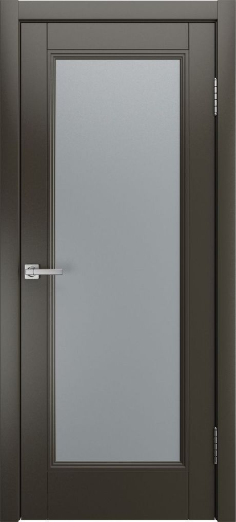 Межкомнатная дверь со стеклом Манхэттен-1 Гриджио Эмаль (Бипи Дорс)