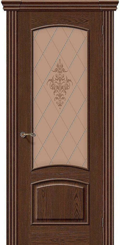 Межкомнатная дверь остекленная Амальфи Elit Т-32 (Виски) (BRAVO)