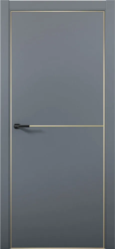Межкомнатная дверь ESTETICA 02 Антрацит Кромка AL Gold (Brandoors)