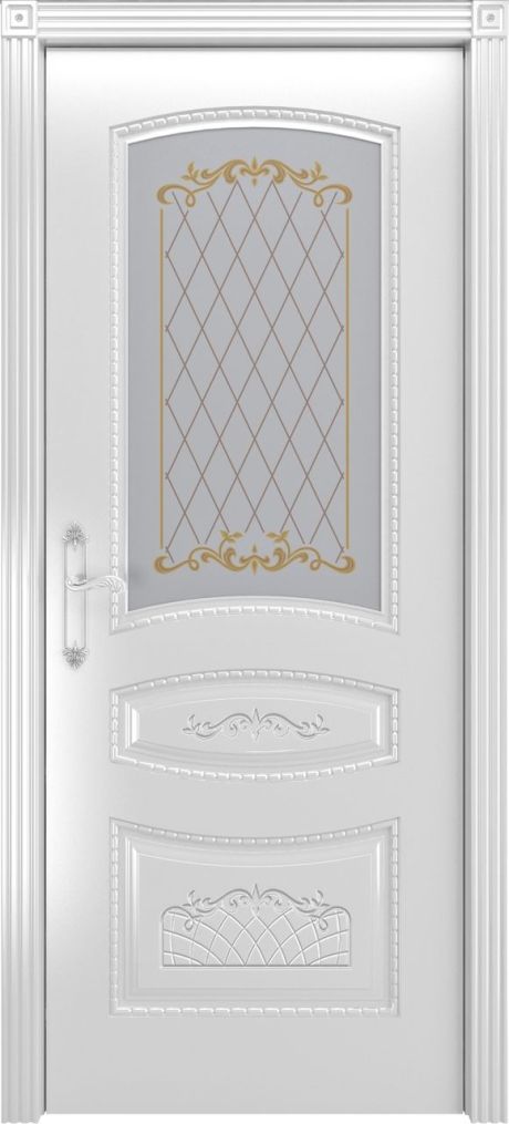 Межкомнатная дверь со стеклом Соната В3 Белый Эмаль (Шейл Дорс)