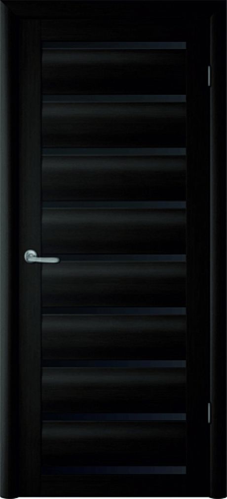 Межкомнатная дверь со стеклом Сидней Темный кипарис Эко-шпон Стекло графитовое (ALBERO)