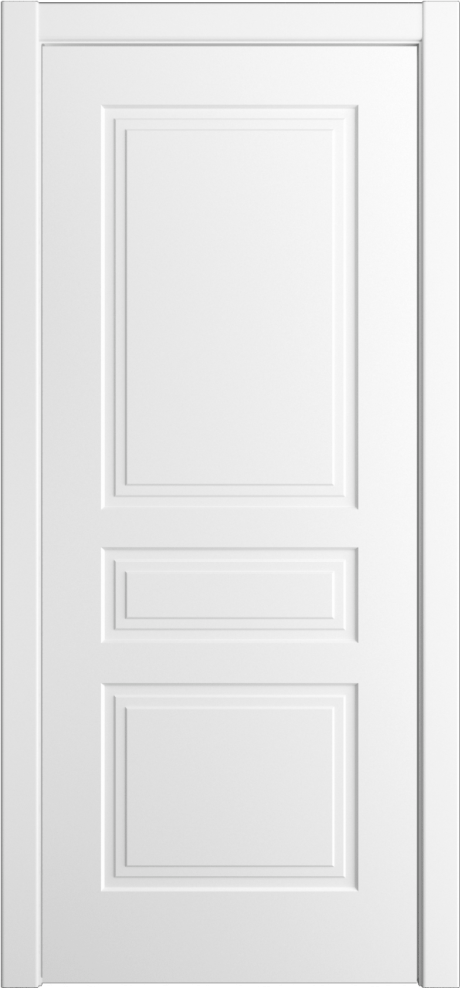Глухая межкомнатная дверь ID-Челси 3 Белый Эмаль (Мильяна)