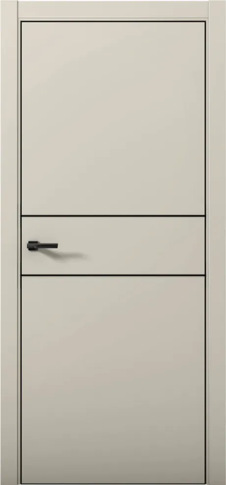 Межкомнатная дверь ESTETICA 03 Силк грей Кромка AL Black (Brandoors)