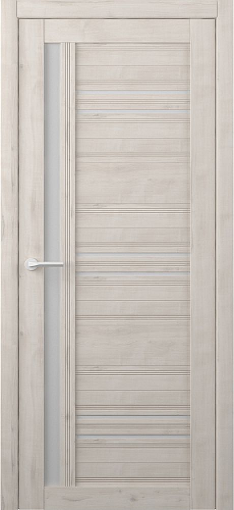 Межкомнатная дверь со стеклом Невада Кремовый Soft Touch Стекло мателюкс (ALBERO)