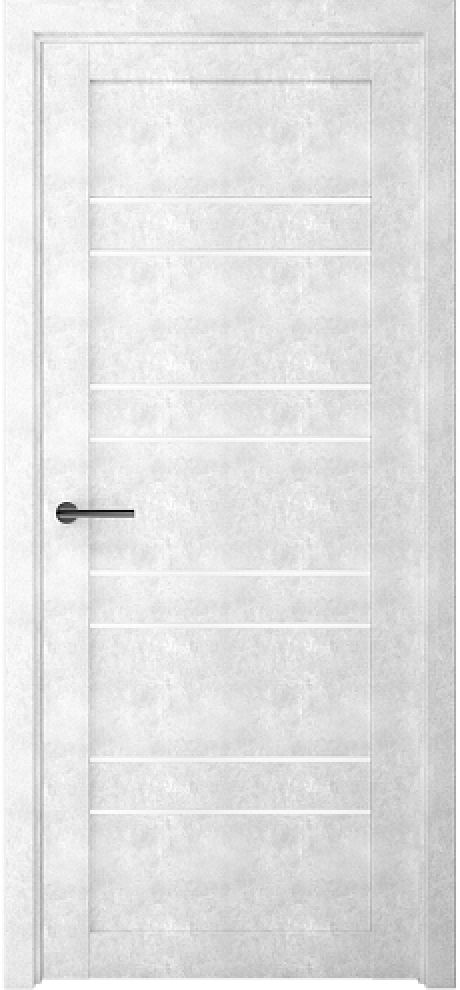 Межкомнатная дверь со стеклом Дублин Светлый Бетон Стекло белое (ALBERO)