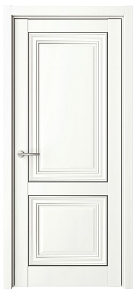 Глухая межкомнатная дверь Спарта-2 молдинг Белый Vinyl (ALBERO)
