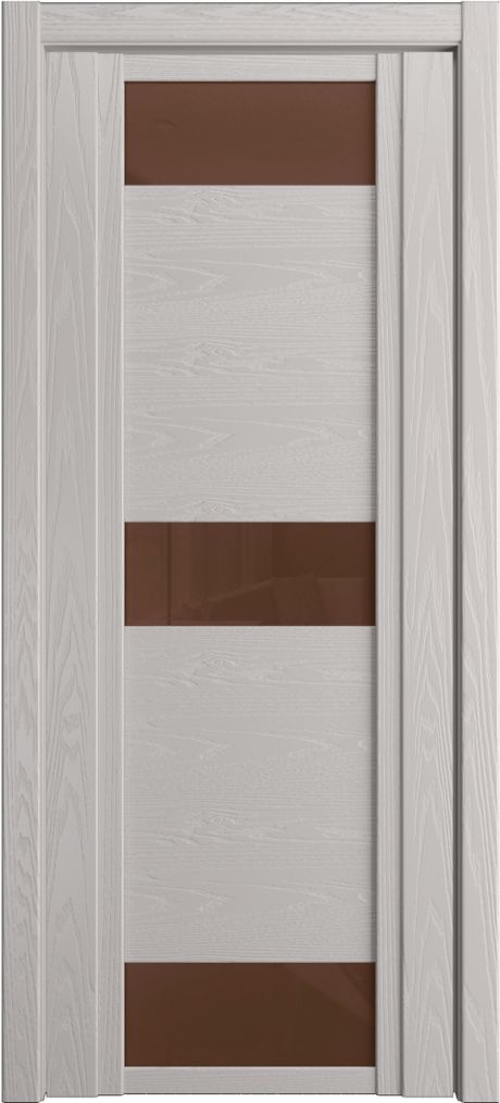 Межкомнатная дверь со стеклом QDO R Агат Шпон (Мильяна)