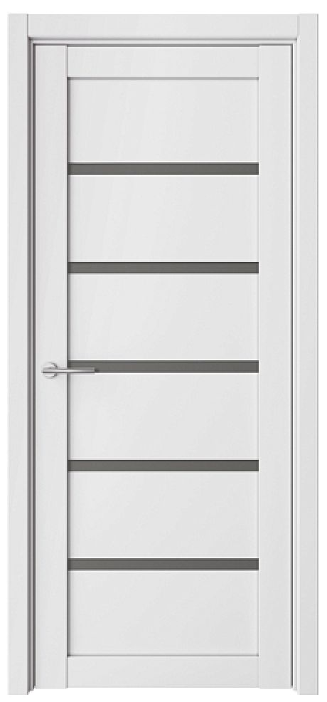 Межкомнатная дверь со стеклом Вена Белый Vinyl Стекло графитовое (ALBERO)