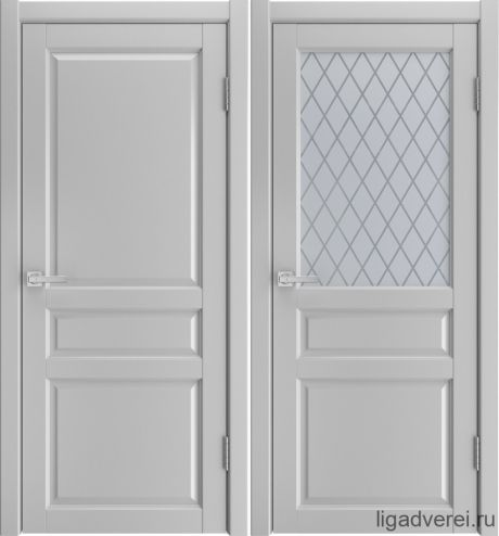 Межкомнатная дверь Gold Светло-серый Эмалит (Лига дверей)