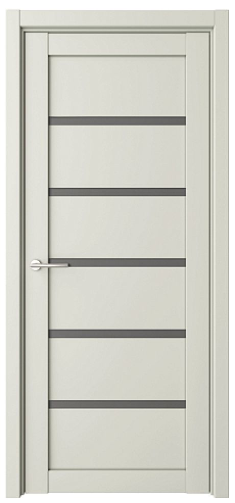 Межкомнатная дверь со стеклом Вена Платина Vinyl Стекло графитовое (ALBERO)