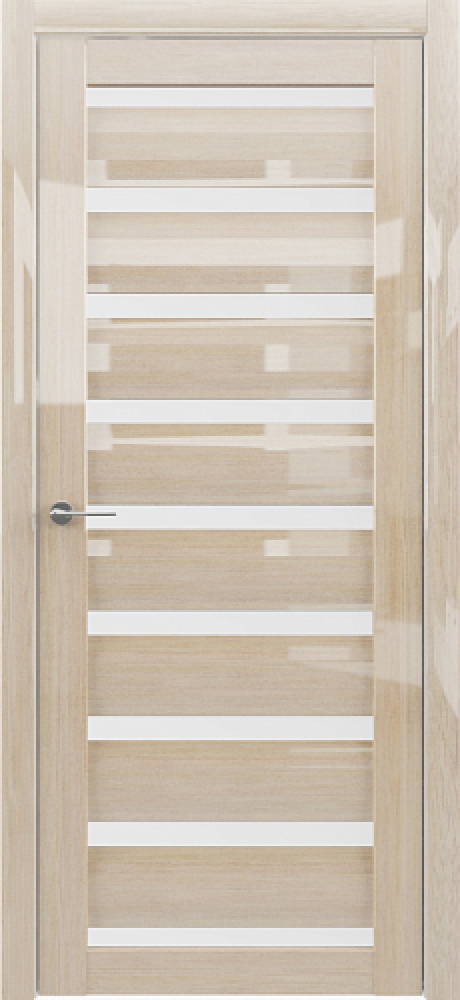 Межкомнатная дверь со стеклом Сидней GL Мокко глянец Глянец Стекло белое (ALBERO)