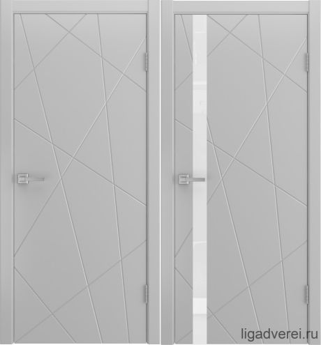 Межкомнатная дверь Fiesta Светло-серый Эмаль (Лига дверей)