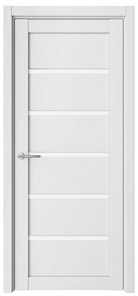 Межкомнатная дверь со стеклом Вена Белый Vinyl Стекло белое (ALBERO)