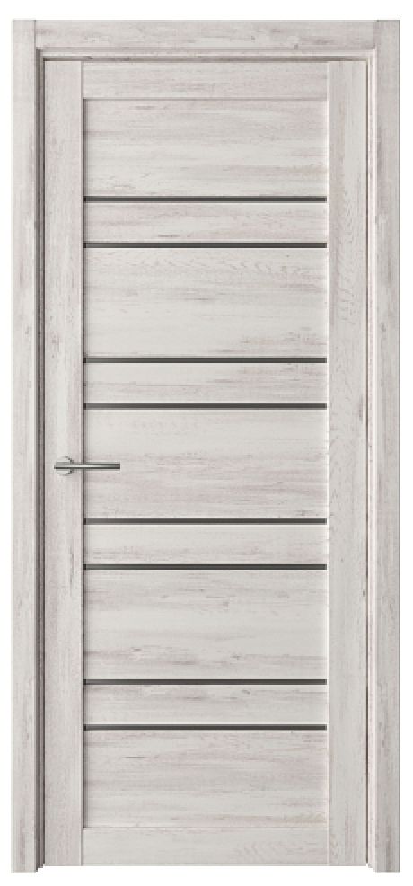 Межкомнатная дверь со стеклом Дублин Темный кипарис Эко-шпон Стекло графитовое (ALBERO)