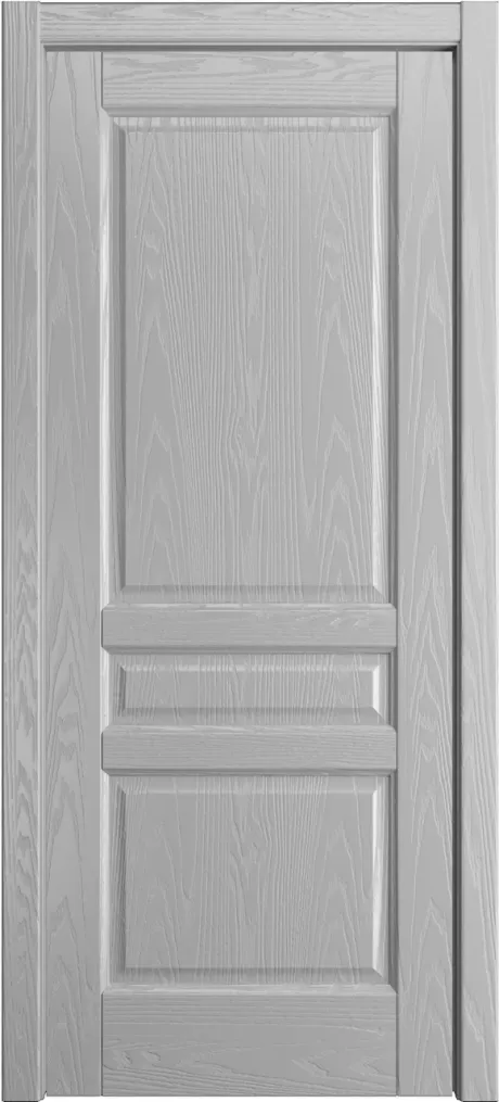 Глухая межкомнатная дверь Ребекка Светло серая Шпон (Мильяна)