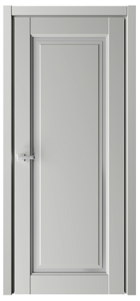 Межкомнатная дверь со стеклом Эрмитаж-8 Платина Vinyl Стекло мателюкс (ALBERO)