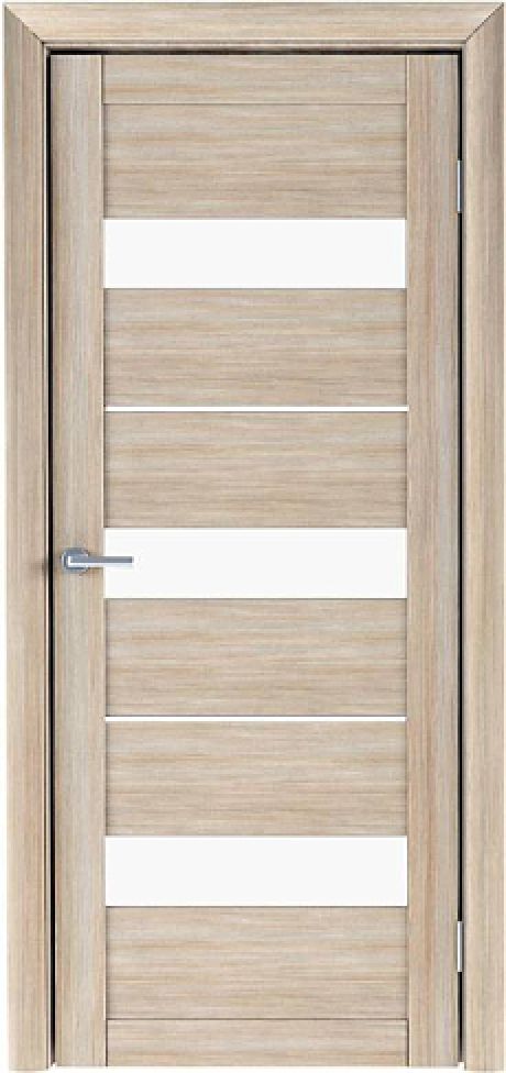 Межкомнатная дверь со стеклом Тренд Т-7 Акация кремовая Eco Tex Стекло белое (ALBERO)