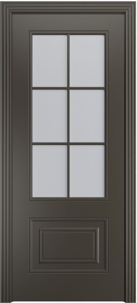 Межкомнатная дверь со стеклом Версаль-1Ф Loft (6) Гриджио Эмаль (Мильяна)