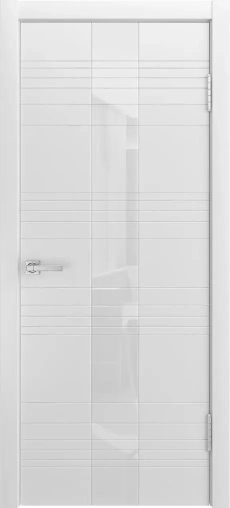 Межкомнатная дверь со стеклом ID-XL Белый Эмаль (Мильяна)